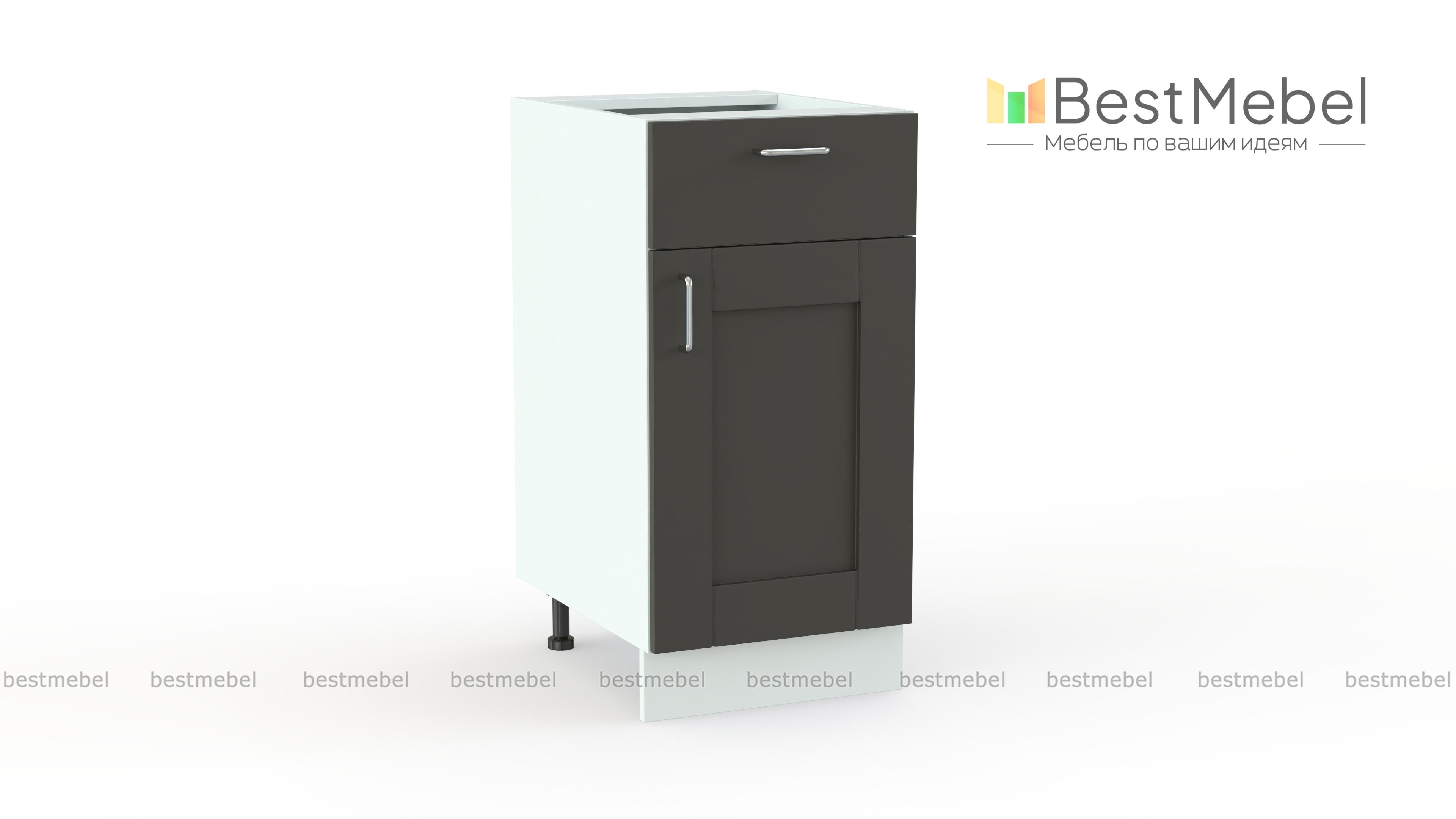 Шкаф нижний с 1-ой дверцей и ящиком Лофт BMS - Фото