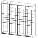 Схема сборки Шкаф-купе 4-х дверный Женева BMS