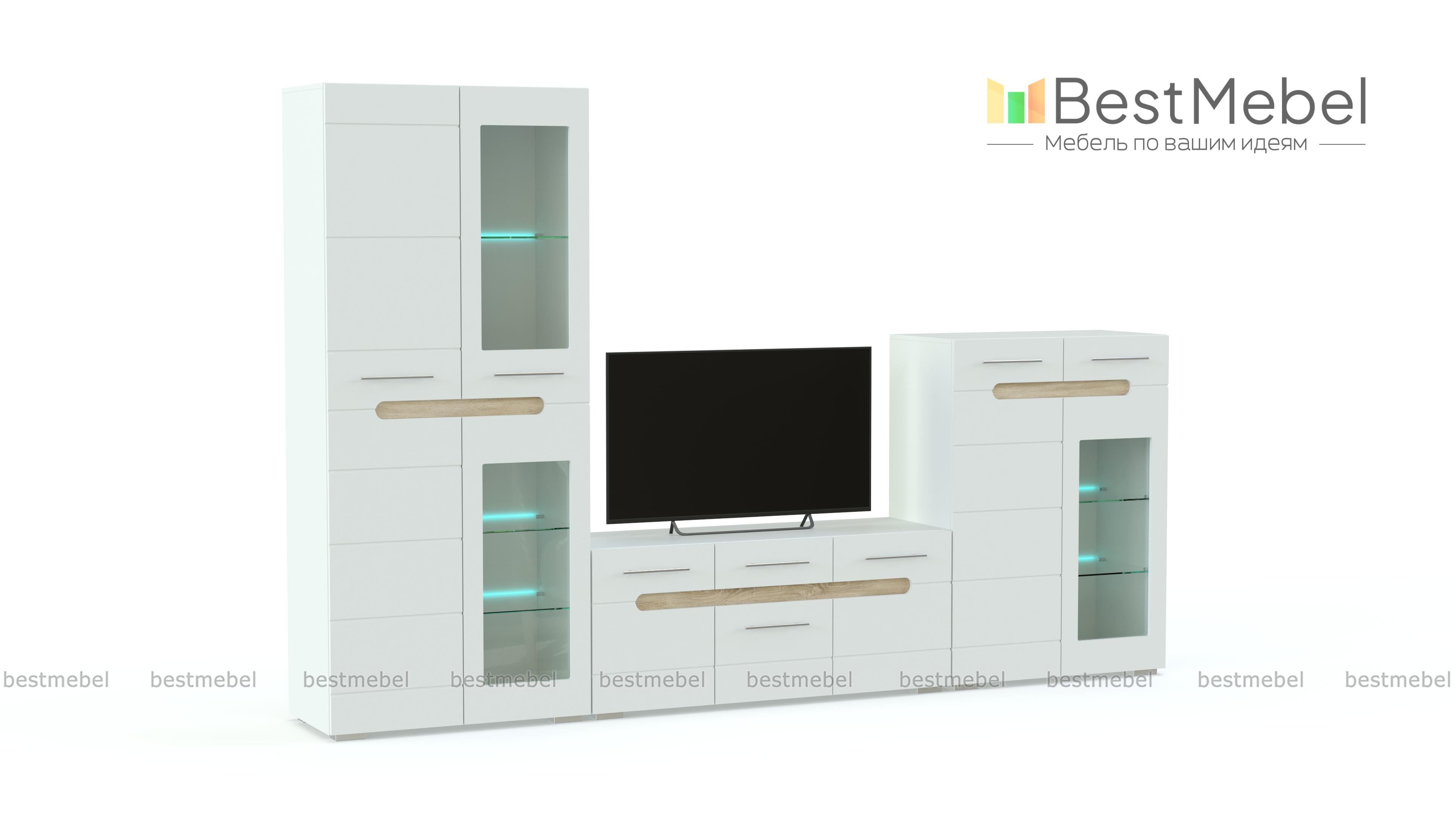 Модульная стенка Бьянко BMS - Фото