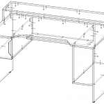 Чертеж Геймерский стол Мадрид-7 BMS