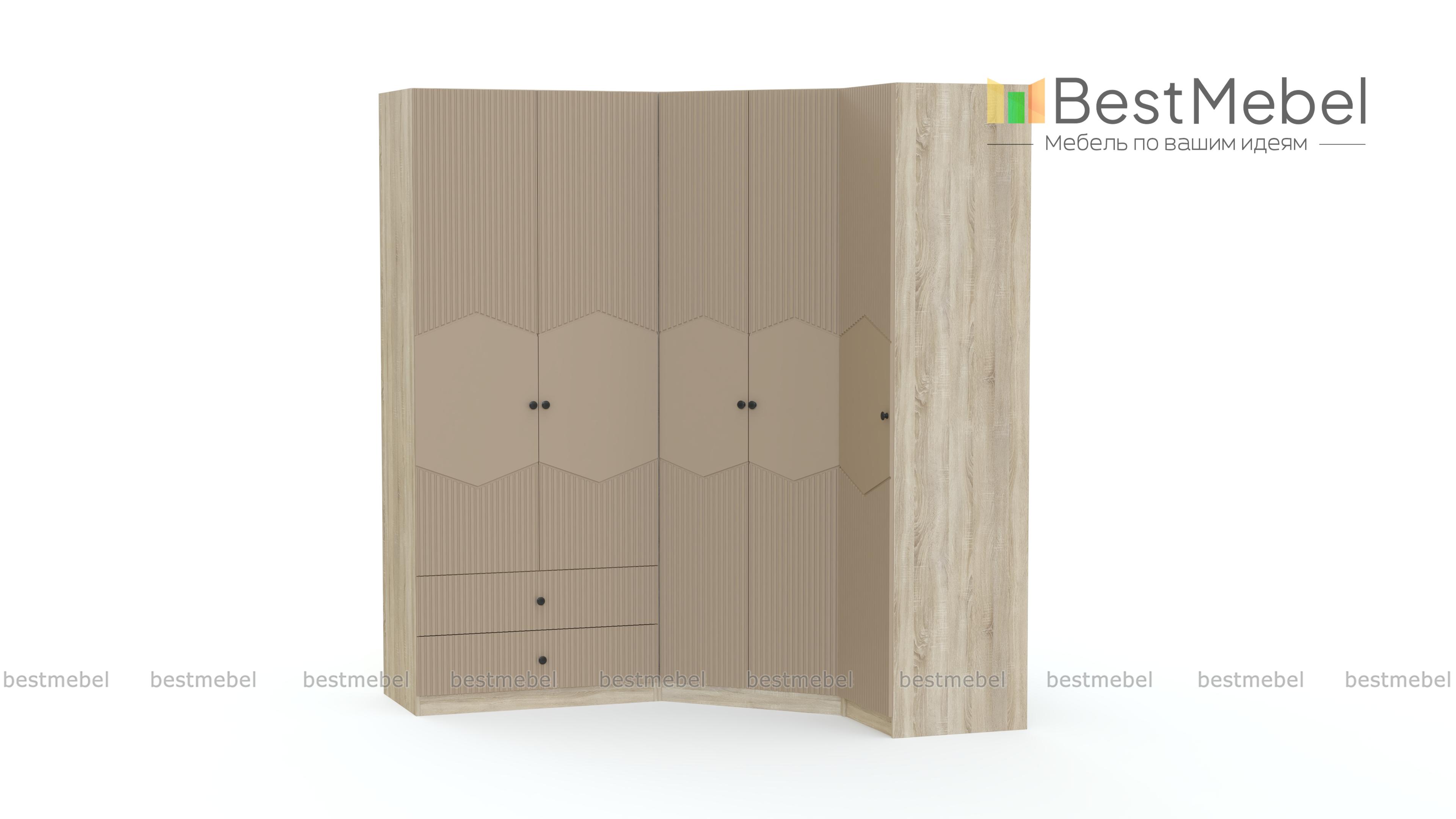 Шкаф угловой Клэр 22 BMS - Фото