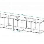 Чертеж Тумба под ТВ подвесная Лори №7 BMS