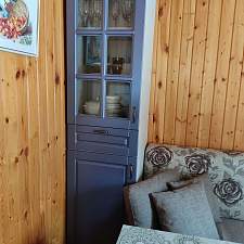 Шкаф-пенал 2 двери 1 ящик со стеклом Палермо BMS