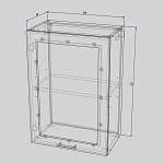 Схема сборки Шкаф верхний 1 дверь со стеклом Парма BMS