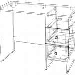 Чертеж Компьютерный стол Максим 1 BMS
