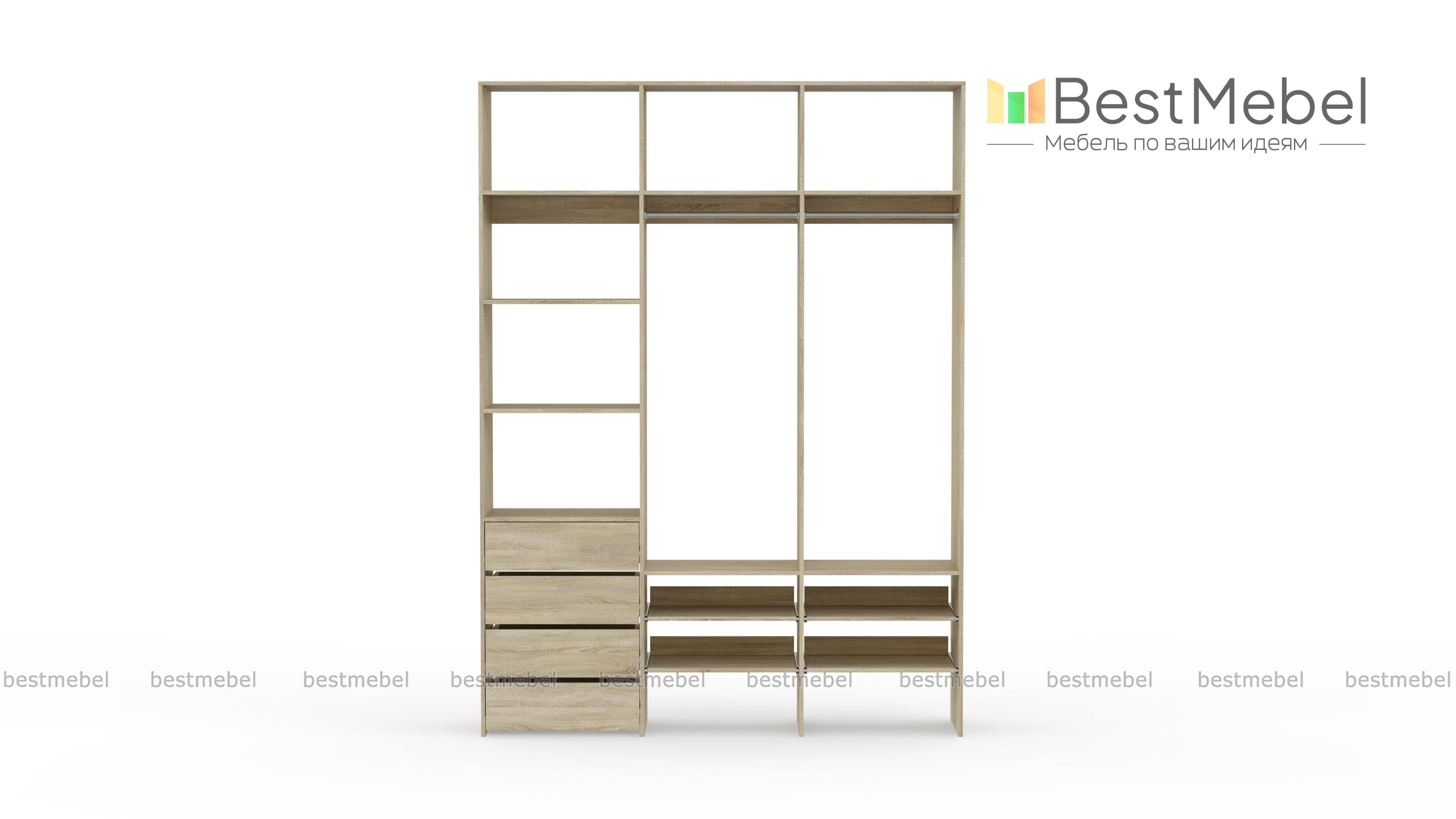 Стеллаж для одежды Мирта 99 BMS - Фото