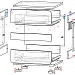 Схема сборки Прикроватная тумба Аморе BMS