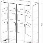 Схема сборки Распашной шкаф Паулина 51.1 BMS