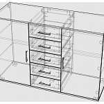 Чертеж Комод Люкс Глянец 22 BMS