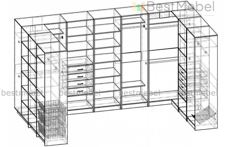 Гардеробная Мишель 5.01 BMS - Фото
