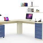 Угловой письменный стол для двоих Виктория 25 BMS - Фото 2