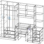 Схема сборки Шкаф со столом Марта 12 BMS