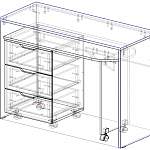 Схема сборки Стол письменный Парма 11 BMS