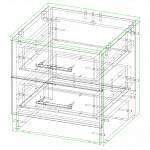 Чертеж Тумба прикроватная Николь BMS