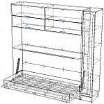 Чертеж Шкаф-кровать трансформер Форма 127 BMS